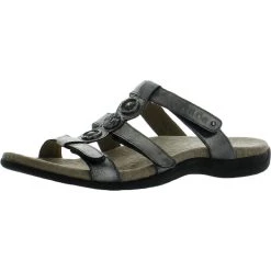 Moussy Sales 16 Cheapest ⌛ Taos 👩 Womens Leather Jeweled Slide 🩴 Sandals 😀