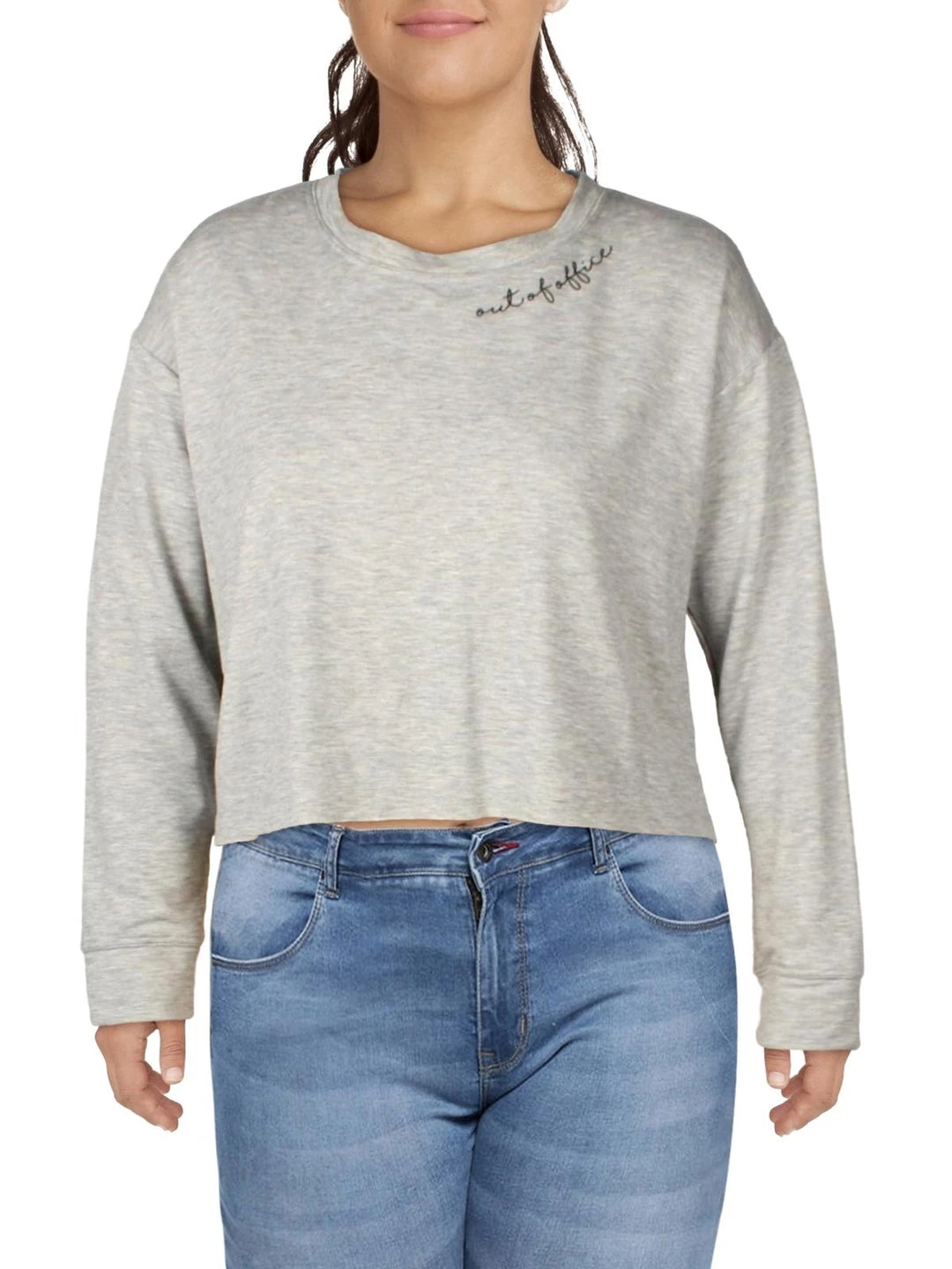 Cheap ๐ Ava + Esme ๐ฉ Womens Heathered Crop Sweatshirt ๐ 2 Cheap ๐ Ava + Esme ๐ฉ Womens Heathered Crop Sweatshirt ๐ - Image 2