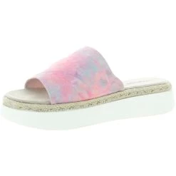 Outlet 🛒 Cool Planet by Steve Madden Juniperr 👩 Womens Heel Tie-Dye Slide 🩴 Sandals 👍