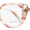 Best Sale 😀 Alain Mikli 👩 Women's Butterfly Eyeglasses A03084 003 Transparent Smoke/Pink 55mm 🤩