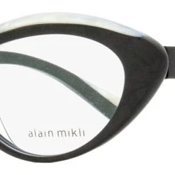 Budget 😉 Alain Mikli 👩 Women's Fleurette Eyeglasses A03106 001 Noir Blanc Mikli 53mm 🎁