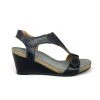 Deals ✔️ Taos Sheila Wedge 🩴 Sandal in Black - 👩 women 😀