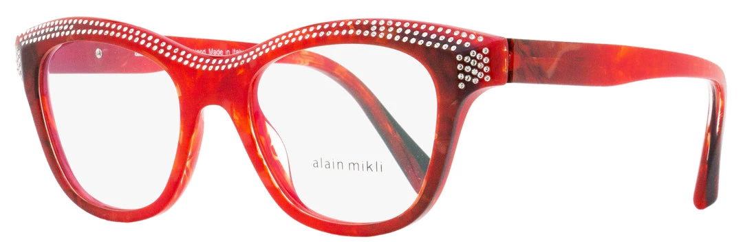Best Pirce 😍 Alain Mikli 👩 Women's Loulette Eyeglasses A03102B 002 Rouge Noir Mikli 51mm 🎁 1 Best Pirce 😍 Alain Mikli 👩 Women's Loulette Eyeglasses A03102B 002 Rouge Noir Mikli 51mm 🎁