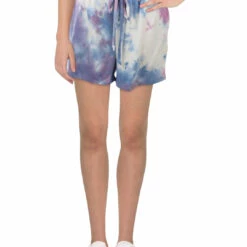 Best deal 🤩 Ava + Esme 👩 Womens Tie Dye Drawstring Casual Shorts 😀