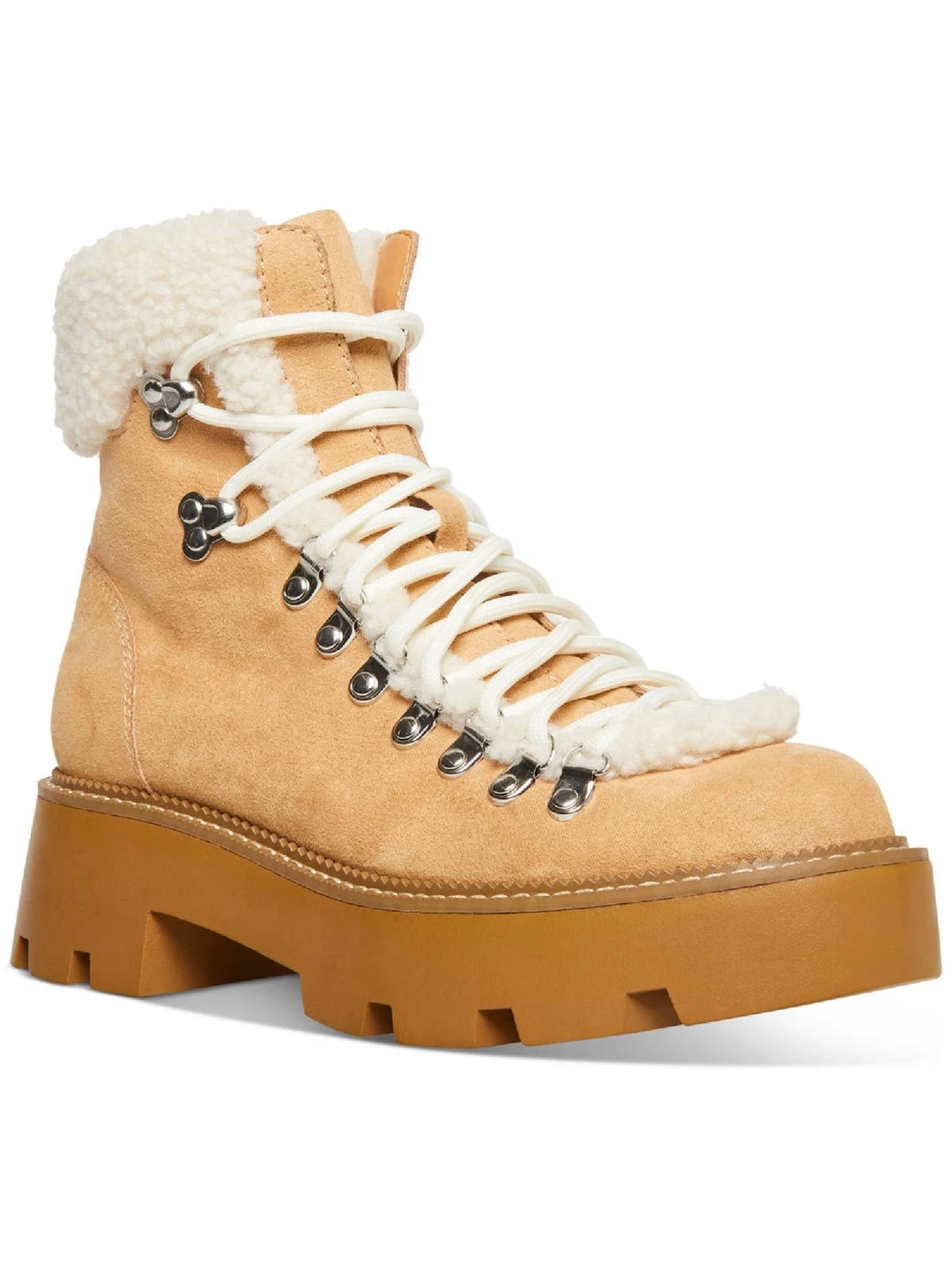 Cheapest 🎉 Cool Planet by Steve Madden Cycloneee 👩 Womens Faux Leather Block Heel Hiking 🥾 Boots 😀 4 Cheapest 🎉 Cool Planet by Steve Madden Cycloneee 👩 Womens Faux Leather Block Heel Hiking 🥾 Boots 😀 - Image 4