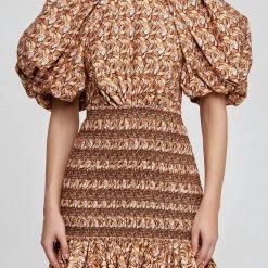 Cheap 🛒 Acler Brooks 👗 Dress in Neutral Leaves - 👩 women 🥰