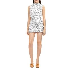 New ⭐ Acler Petites Jasper 👩 Womens Printed Twist Front Mini 👗 Dress ✨