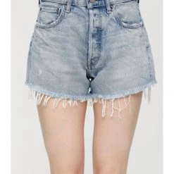 New 😀 Moussy Mathews Shorts In Lt/Blu - 👩 women 🤩