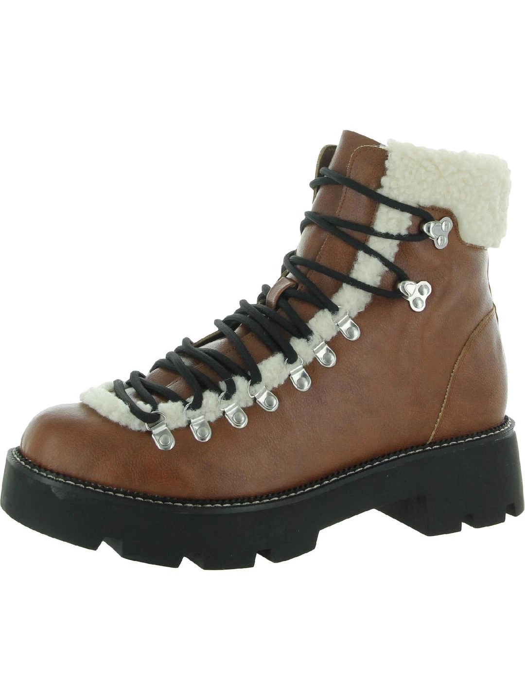 Cheapest 🎉 Cool Planet by Steve Madden Cycloneee 👩 Womens Faux Leather Block Heel Hiking 🥾 Boots 😀 5 Cheapest 🎉 Cool Planet by Steve Madden Cycloneee 👩 Womens Faux Leather Block Heel Hiking 🥾 Boots 😀 - Image 5