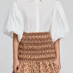 Buy 🎁 Acler Kyle 👗 Skirt in Neutral Leaves - 👩 women 😀
