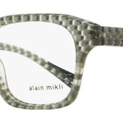 New ✔️ Alain Mikli Unisex Cyprien Eyeglasses A03124 001 Damier Silver 54mm - 👩 women 💯