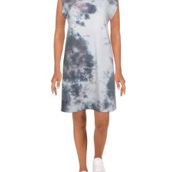 Deals ⭐ Ava + Esme 👩 Womens Tie Dye Shoulder Pad T-Shirt 👗 Dress ❤️