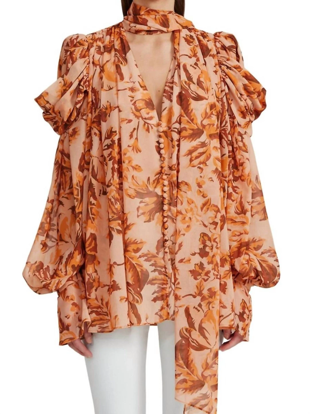 Cheap ๐ Acler Swansea Blouse in Peach Floral - ๐ฉ women ๐ 1 Cheap ๐ Acler Swansea Blouse in Peach Floral - ๐ฉ women ๐