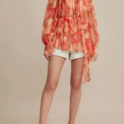 Wholesale 🥰 Acler Cedar Top in Amber Bloom - 👩 women 👍