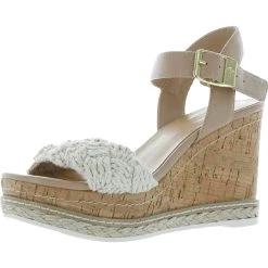 Top 10 🤩 Cool Planet by Steve Madden Junee 👩 Womens Open Toe Ankle Strap Wedge 🩴 Sandals 🛒